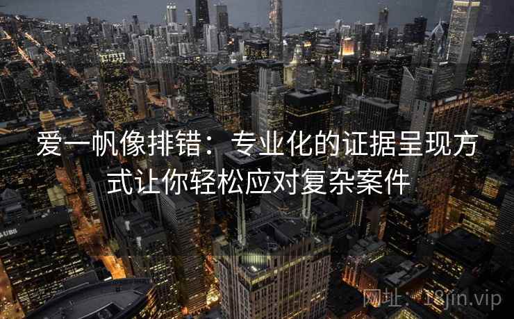 爱一帆像排错：专业化的证据呈现方式让你轻松应对复杂案件