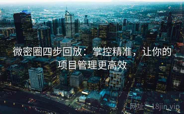 微密圈四步回放：掌控精准，让你的项目管理更高效
